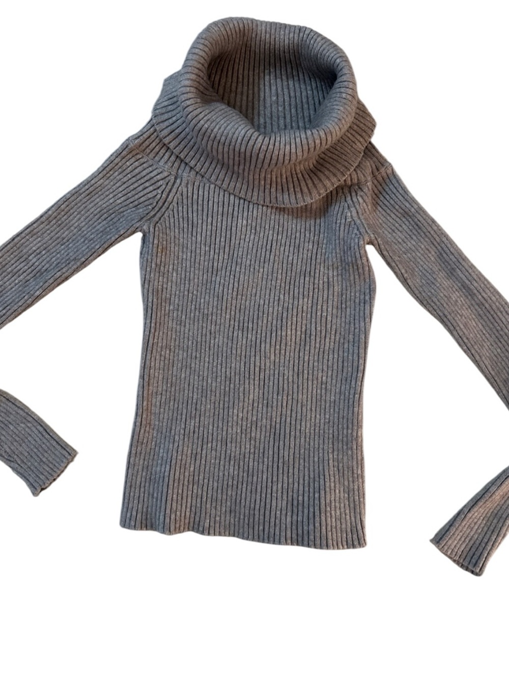 MAJORELLE Ribbed Gray Cowl Turtleneck Sweater XS